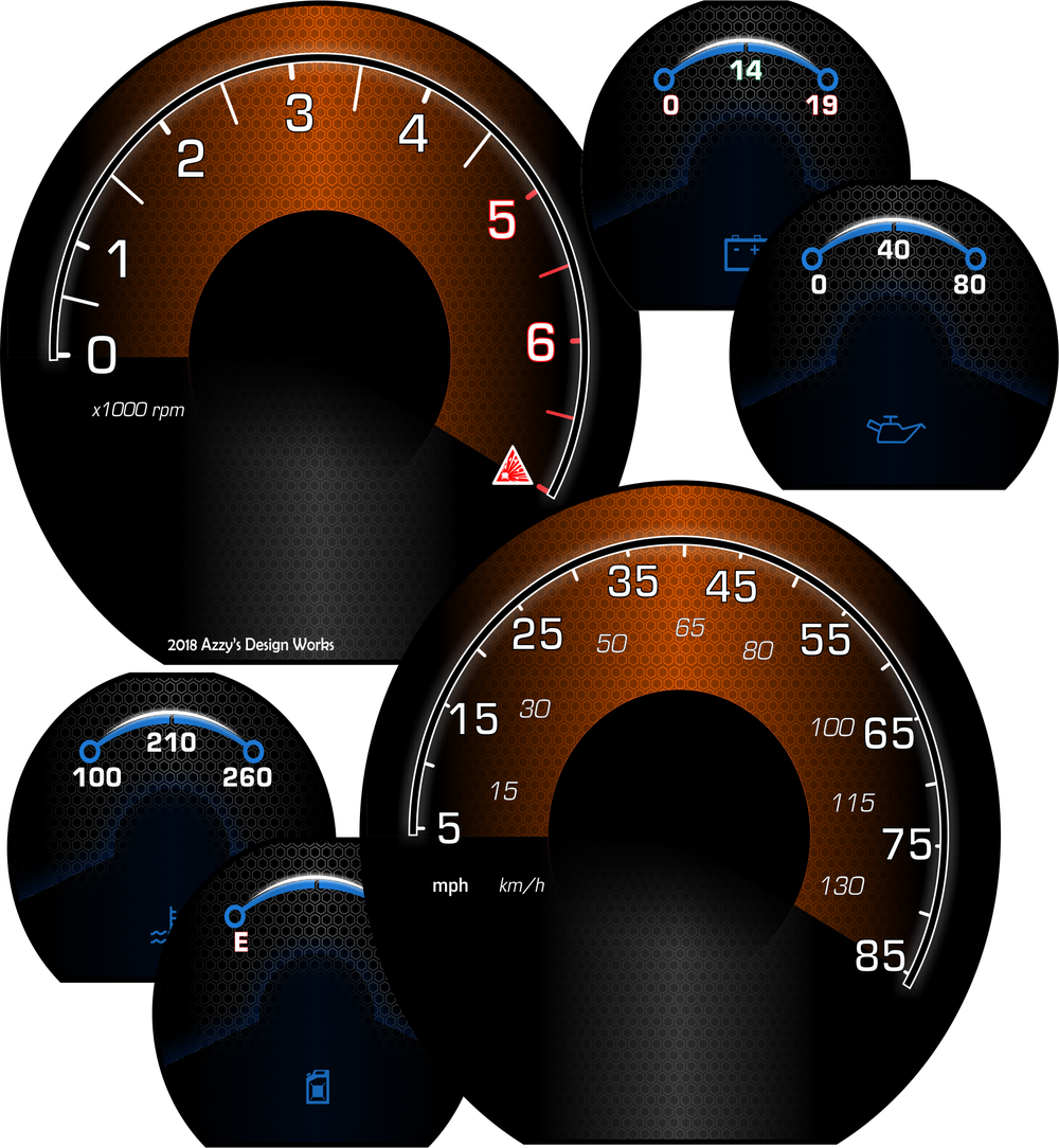EuroHex -- Gauge Face Kit for Cherokee XJ [Pre 97] — Azzy's Design